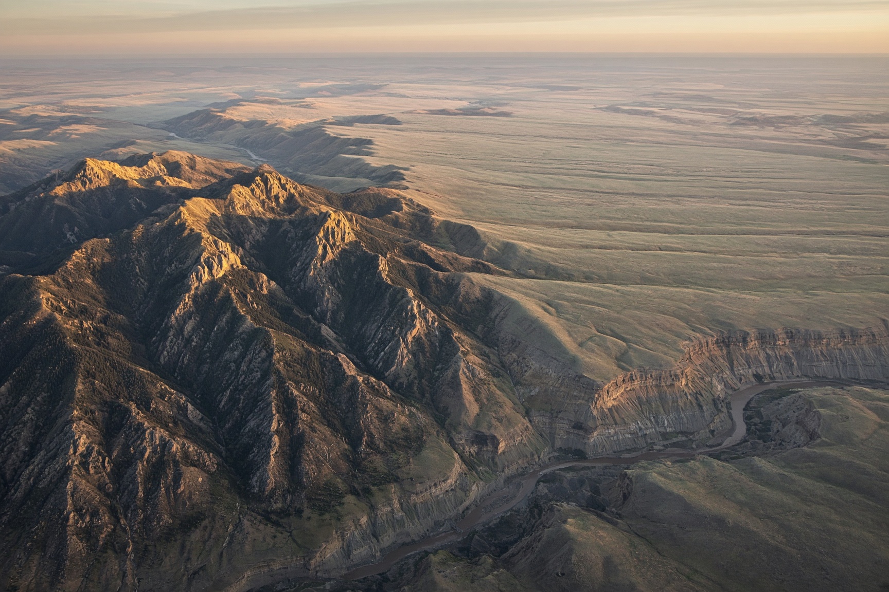 Mountains, valleys, and open land